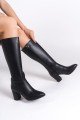 FIORELLA Bağcıksız Fermuarlı Ortopedik Taban Kadın Çizme CST - Siyah FIORELLA Bağcıksız Fermuarlı Ortopedik Taban Kadın Çizme CST - Siyah