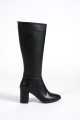 FIORELLA Bağcıksız Fermuarlı Ortopedik Taban Kadın Çizme CST - Siyah FIORELLA Bağcıksız Fermuarlı Ortopedik Taban Kadın Çizme CST - Siyah