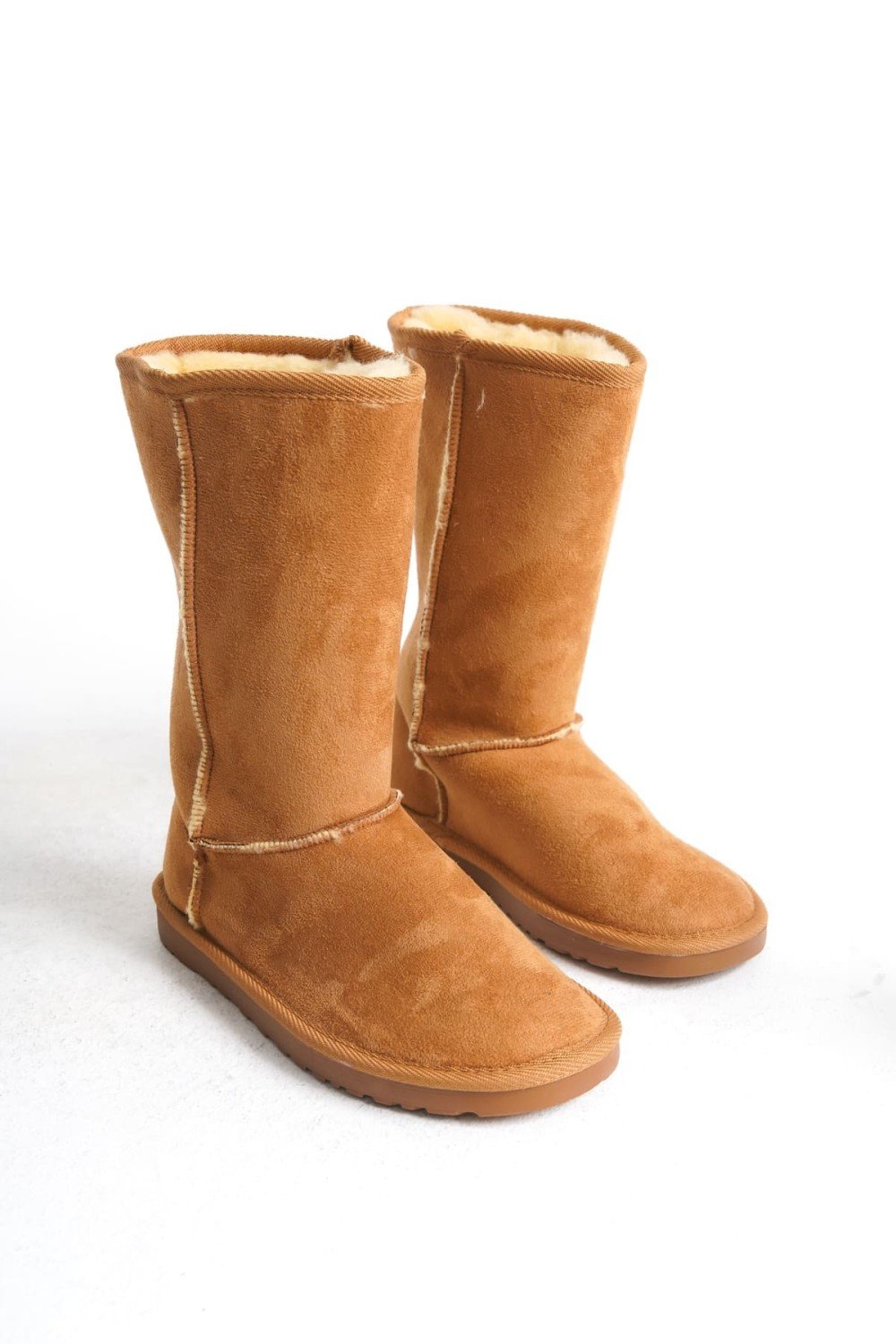 FREYA Bağcıksız Düz Taban İçi Kürklü Süet Kadın Bot STT - Taba FREYA Bağcıksız Düz Taban İçi Kürklü Süet Kadın Bot STT - Taba