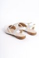 HANNAH Lastikli Ortopedik Rahat Taban Taş Detaylı Kadın Babet Ayakkabı CKT - Beyaz HANNAH Lastikli Ortopedik Rahat Taban Taş Detaylı Kadın Babet Ayakkabı CKT - Beyaz