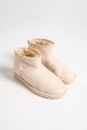 JOLIE Bağcıksız Düz Taban İçi Kürklü Kısa Süet Kadın Bot SKT - Krem JOLIE Bağcıksız Düz Taban İçi Kürklü Kısa Süet Kadın Bot SKT - Krem