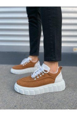 JY010 Cloud Bağcıklı Süet Erkek Günlük Sneaker Ayakkabı SBT - Taba/Beyaz JY010 Cloud Bağcıklı Süet Erkek Günlük Sneaker Ayakkabı SBT - Taba/Beyaz