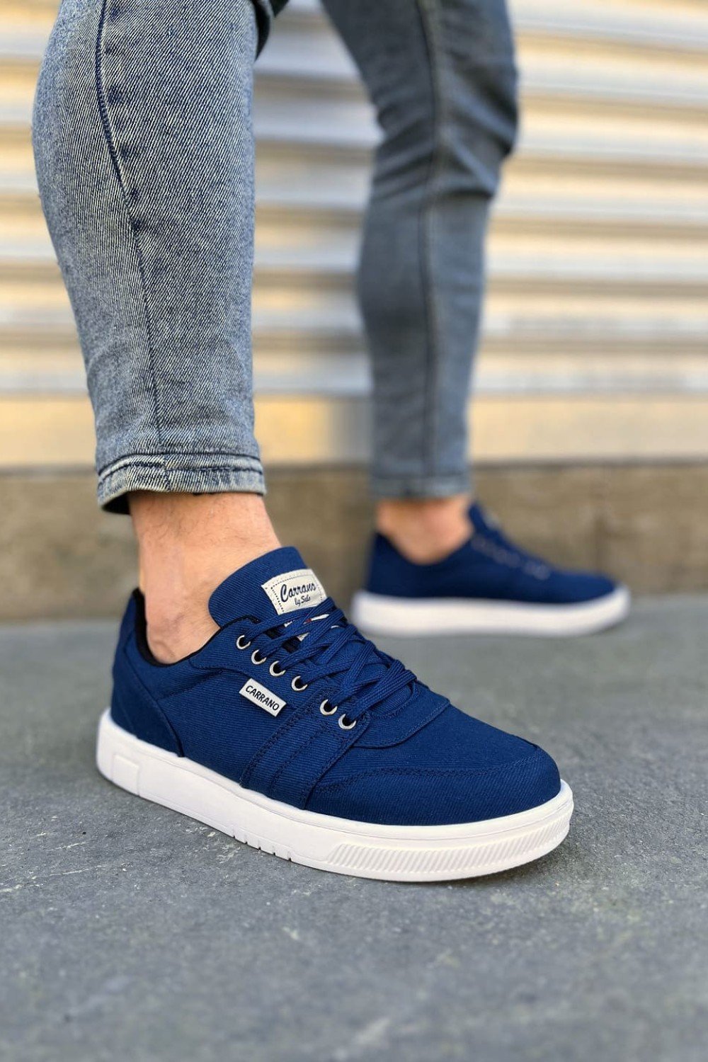 JY0118 REX Bağcıklı Keten Kumaş Erkek Günlük Sneaker Ayakkabı KBT - Lacivert JY0118 REX Bağcıklı Keten Kumaş Erkek Günlük Sneaker Ayakkabı KBT - Lacivert