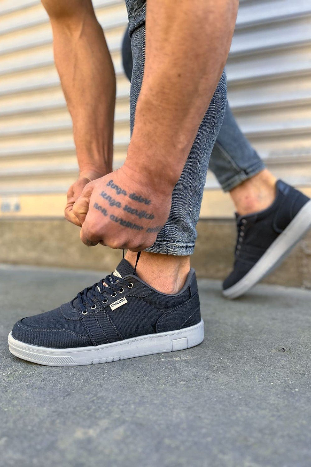 JY0118 REX Bağcıklı Keten Kumaş Erkek Günlük Sneaker Ayakkabı KGT - Füme JY0118 REX Bağcıklı Keten Kumaş Erkek Günlük Sneaker Ayakkabı KGT - Füme