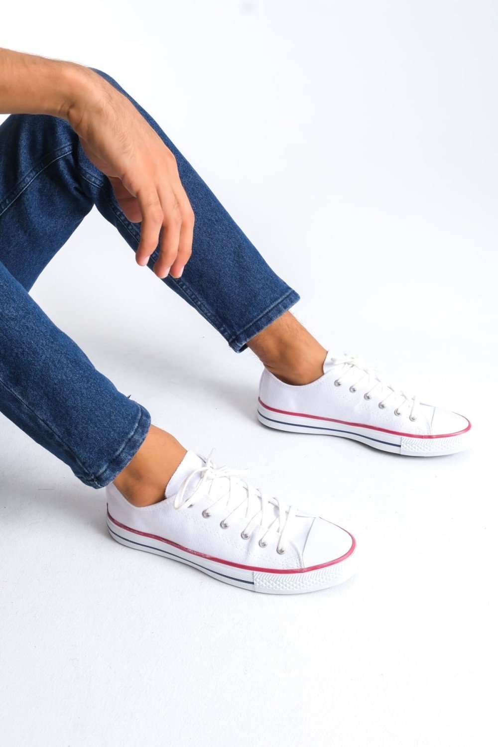 JY0422 Luke Bağcıklı Keten Kumaş Erkek Günlük Sneaker Ayakkabı KBT - Beyaz JY0422 Luke Bağcıklı Keten Kumaş Erkek Günlük Sneaker Ayakkabı KBT - Beyaz