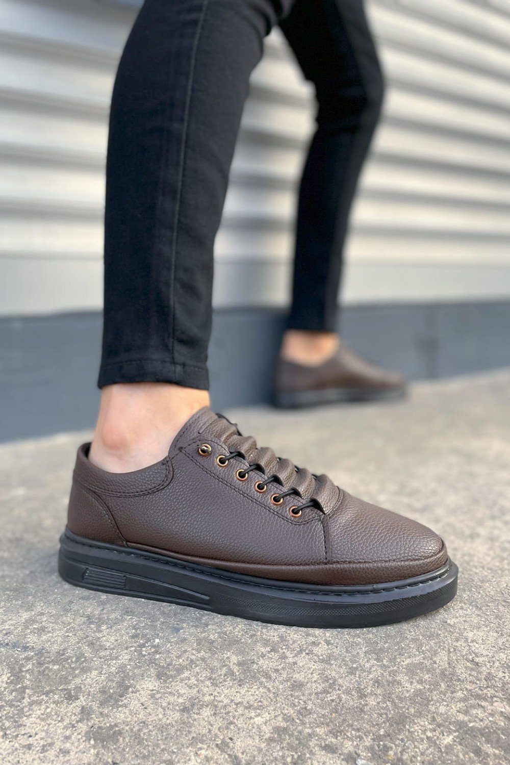 JY0535 Prime Bağcıklı Cilt Erkek Günlük Sneaker Ayakkabı CST - Kahverengi JY0535 Prime Bağcıklı Cilt Erkek Günlük Sneaker Ayakkabı CST - Kahverengi