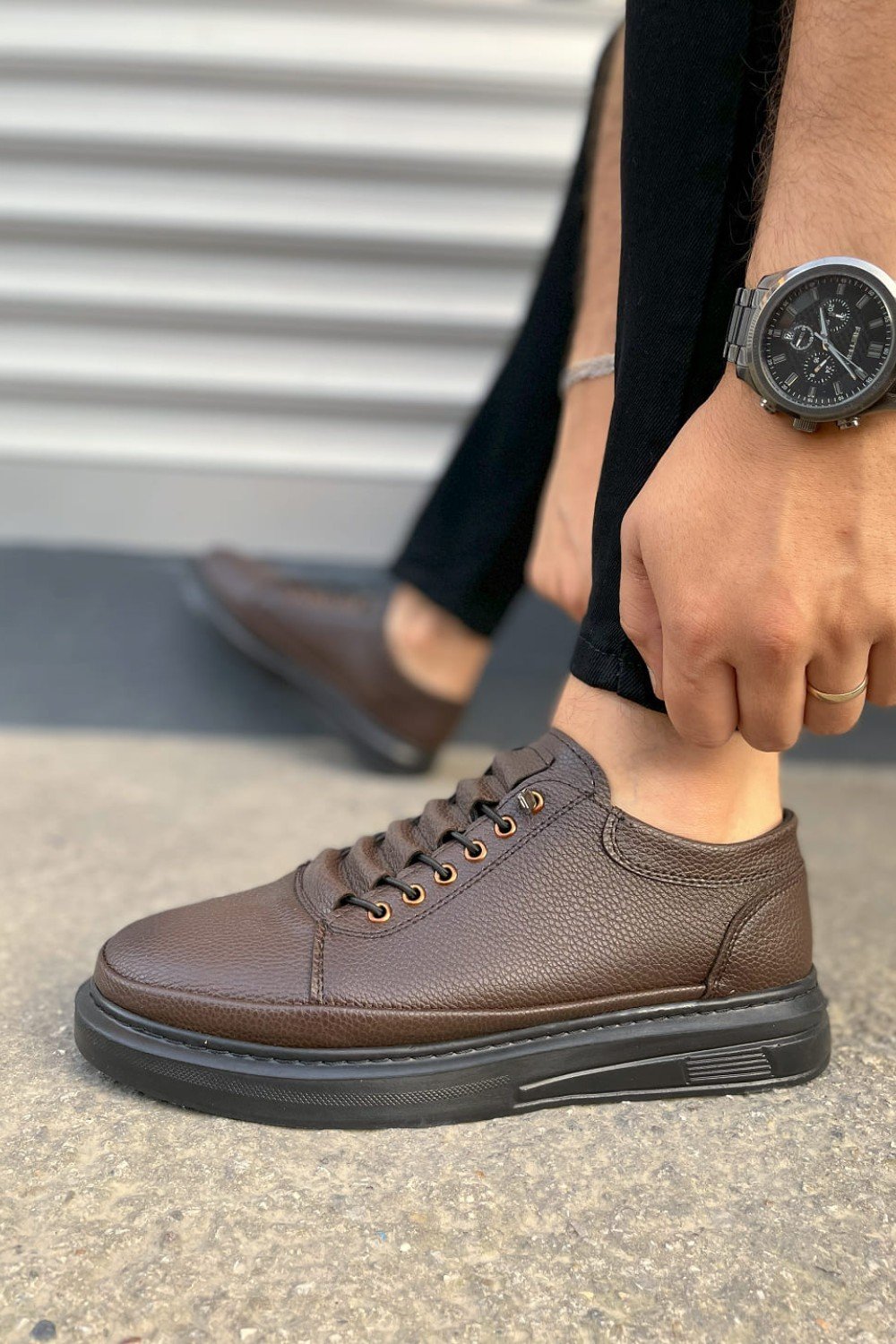 JY0535 Prime Bağcıklı Cilt Erkek Günlük Sneaker Ayakkabı CST - Kahverengi JY0535 Prime Bağcıklı Cilt Erkek Günlük Sneaker Ayakkabı CST - Kahverengi