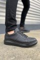 JY151 Boost Bağcıklı Cilt Erkek Günlük Sneaker Ayakkabı CST - Siyah JY151 Boost Bağcıklı Cilt Erkek Günlük Sneaker Ayakkabı CST - Siyah