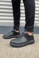 JY151 Boost Bağcıklı Cilt Süet Erkek Günlük Sneaker Ayakkabı CSST - Siyah
