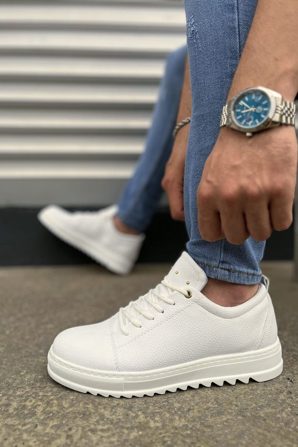 JY152 Cool Bağcıklı Cilt Erkek Günlük Spor Klasik Ayakkabı CBT - Beyaz JY152 Cool Bağcıklı Cilt Erkek Günlük Spor Klasik Ayakkabı CBT - Beyaz