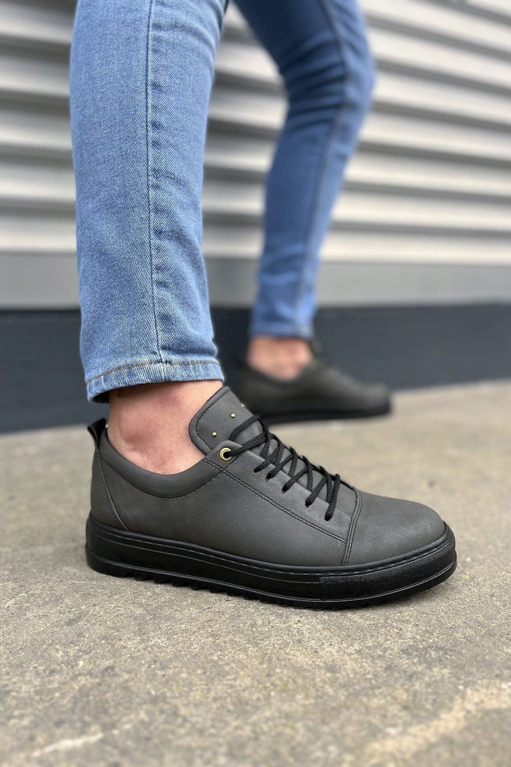 JY152 Cool Bağcıklı Cilt Erkek Günlük Spor Klasik Ayakkabı CST - Füme JY152 Cool Bağcıklı Cilt Erkek Günlük Spor Klasik Ayakkabı CST - Füme