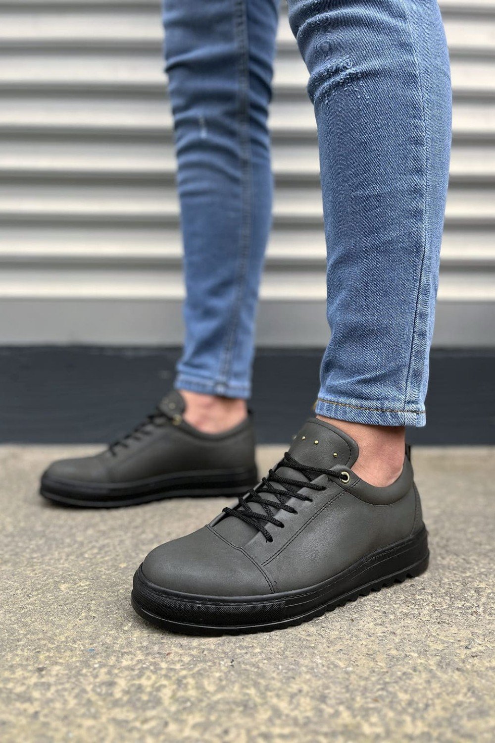 JY152 Cool Bağcıklı Cilt Erkek Günlük Spor Klasik Ayakkabı CST - Füme JY152 Cool Bağcıklı Cilt Erkek Günlük Spor Klasik Ayakkabı CST - Füme