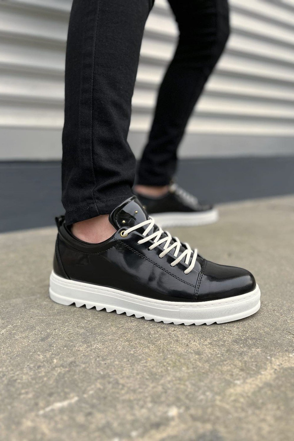 JY152 Cool Bağcıklı Rugan Erkek Günlük Spor Klasik Ayakkabı RBT - Siyah JY152 Cool Bağcıklı Rugan Erkek Günlük Spor Klasik Ayakkabı RBT - Siyah