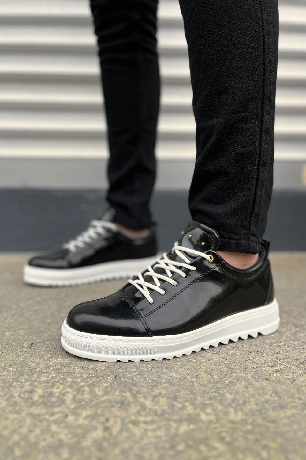 JY152 Cool Bağcıklı Rugan Erkek Günlük Spor Klasik Ayakkabı RBT - Siyah JY152 Cool Bağcıklı Rugan Erkek Günlük Spor Klasik Ayakkabı RBT - Siyah