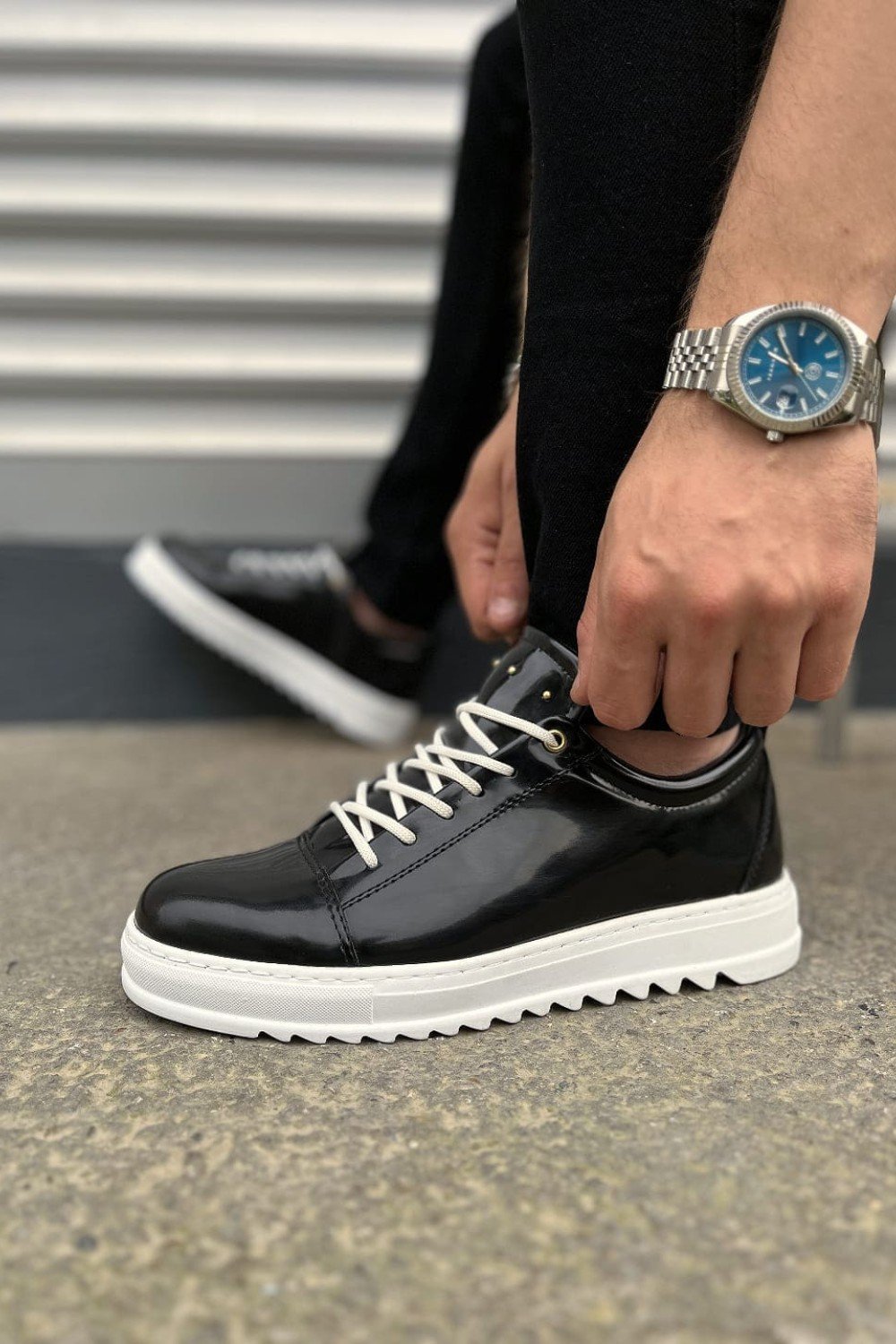 JY152 Cool Bağcıklı Rugan Erkek Günlük Spor Klasik Ayakkabı RBT - Siyah JY152 Cool Bağcıklı Rugan Erkek Günlük Spor Klasik Ayakkabı RBT - Siyah