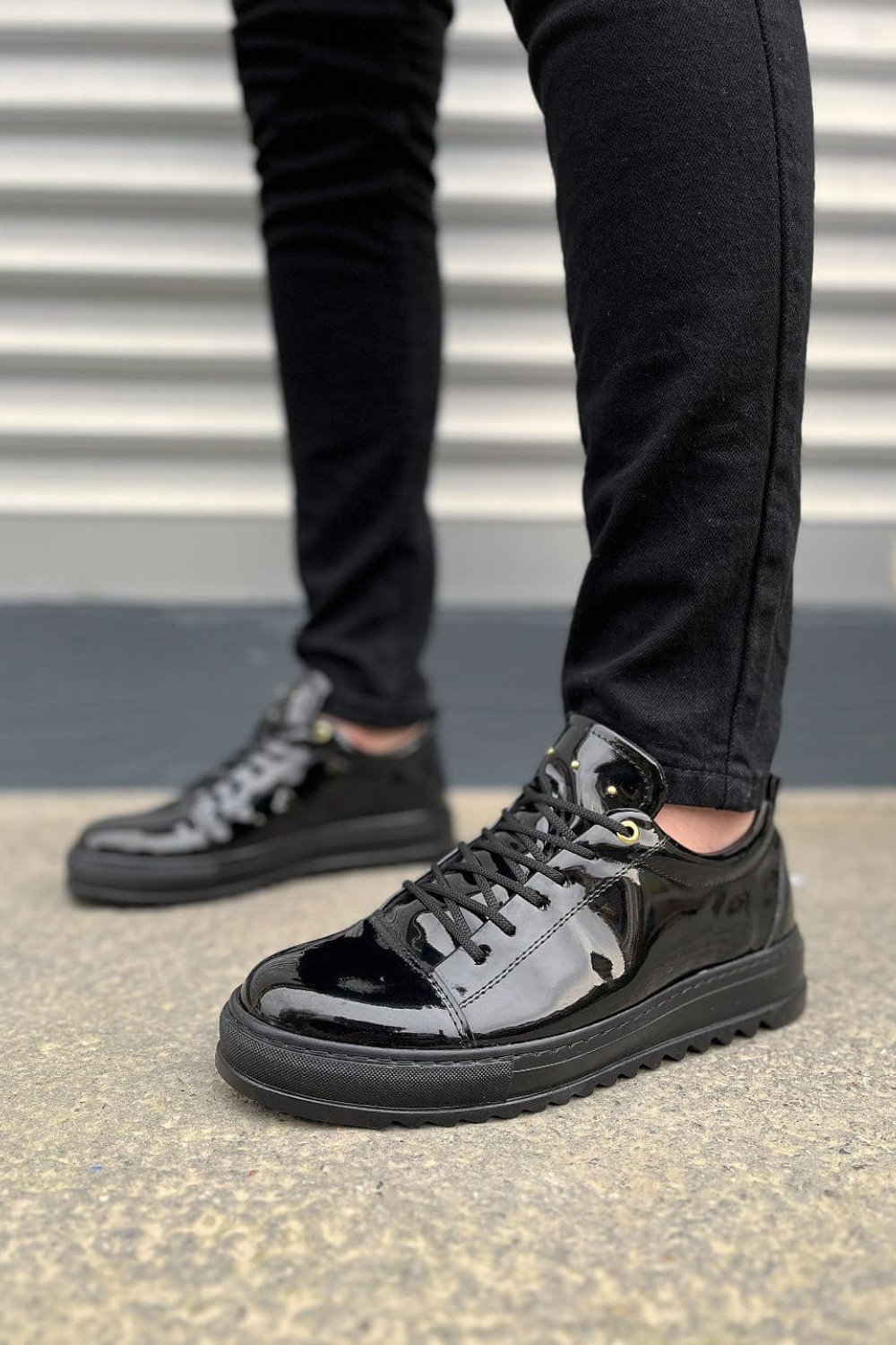 JY152 Cool Bağcıklı Rugan Erkek Günlük Spor Klasik Ayakkabı RST - Siyah JY152 Cool Bağcıklı Rugan Erkek Günlük Spor Klasik Ayakkabı RST - Siyah