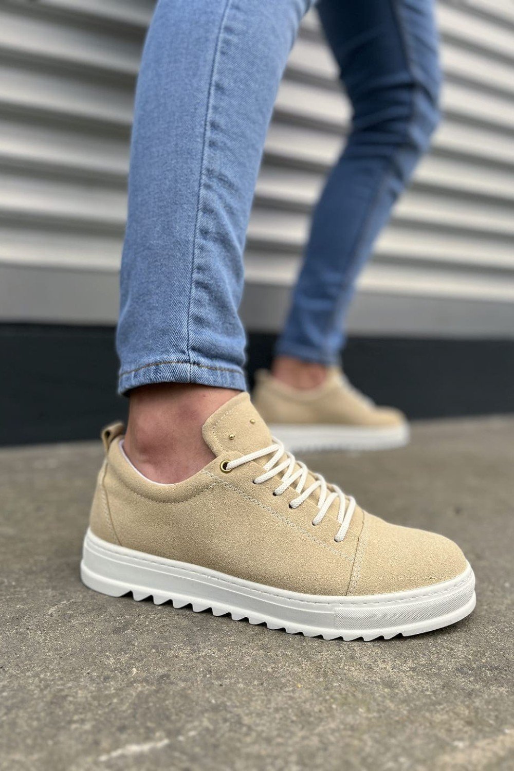 JY152 Cool Bağcıklı Süet Erkek Günlük Spor Klasik Ayakkabı SBT - Krem JY152 Cool Bağcıklı Süet Erkek Günlük Spor Klasik Ayakkabı SBT - Krem