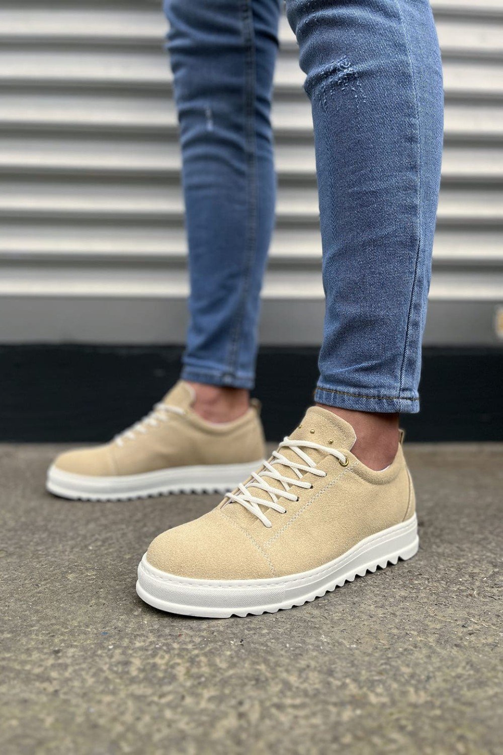 JY152 Cool Bağcıklı Süet Erkek Günlük Spor Klasik Ayakkabı SBT - Krem JY152 Cool Bağcıklı Süet Erkek Günlük Spor Klasik Ayakkabı SBT - Krem