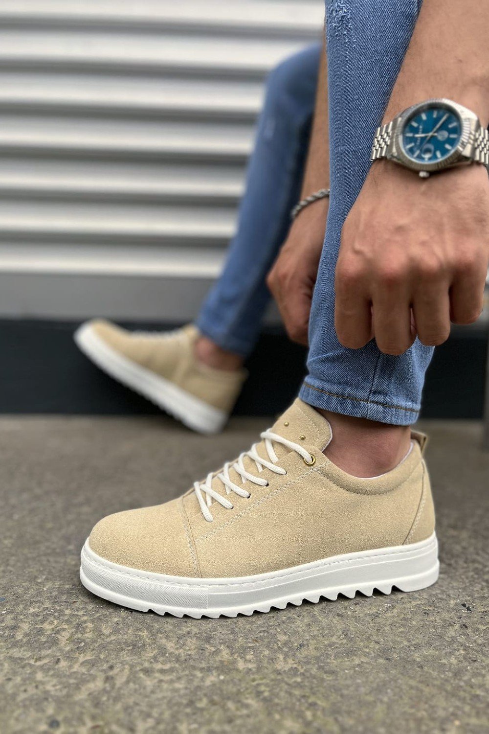 JY152 Cool Bağcıklı Süet Erkek Günlük Spor Klasik Ayakkabı SBT - Krem JY152 Cool Bağcıklı Süet Erkek Günlük Spor Klasik Ayakkabı SBT - Krem