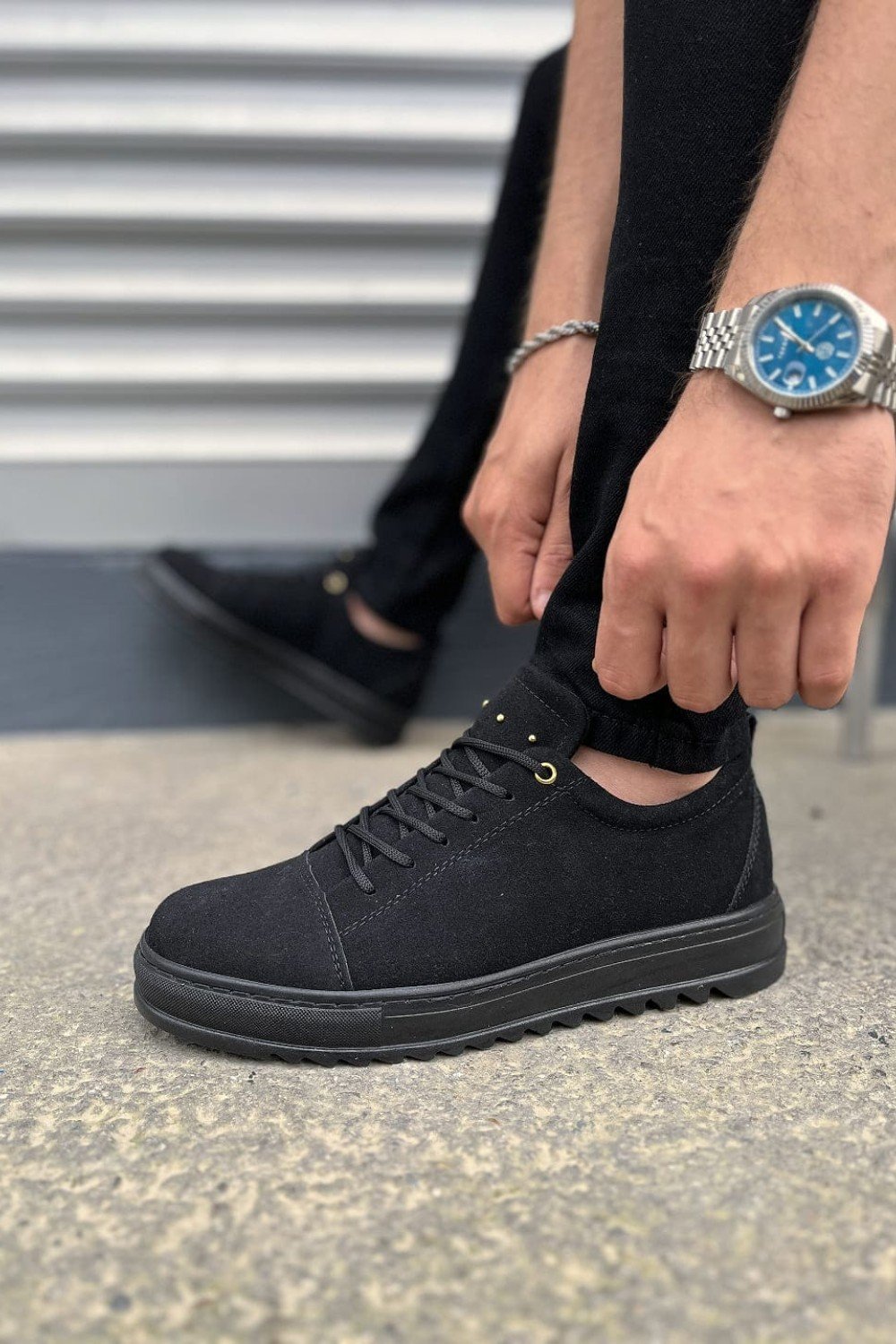 JY152 Cool Bağcıklı Süet Erkek Günlük Spor Klasik Ayakkabı SST - Siyah JY152 Cool Bağcıklı Süet Erkek Günlük Spor Klasik Ayakkabı SST - Siyah