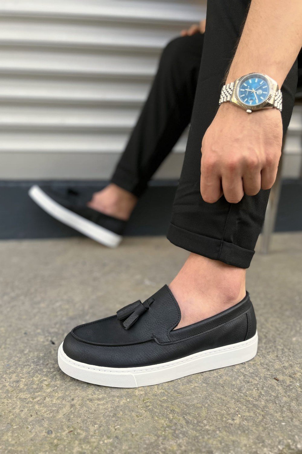 JY153 Bloom Bağcıksız Püsküllü Cilt Erkek Günlük Spor Klasik Ayakkabı CBT - Siyah JY153 Bloom Bağcıksız Püsküllü Cilt Erkek Günlük Spor Klasik Ayakkabı CBT - Siyah