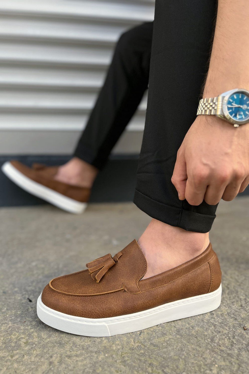 JY153 Bloom Bağcıksız Püsküllü Cilt Erkek Günlük Spor Klasik Ayakkabı CBT - Taba JY153 Bloom Bağcıksız Püsküllü Cilt Erkek Günlük Spor Klasik Ayakkabı CBT - Taba