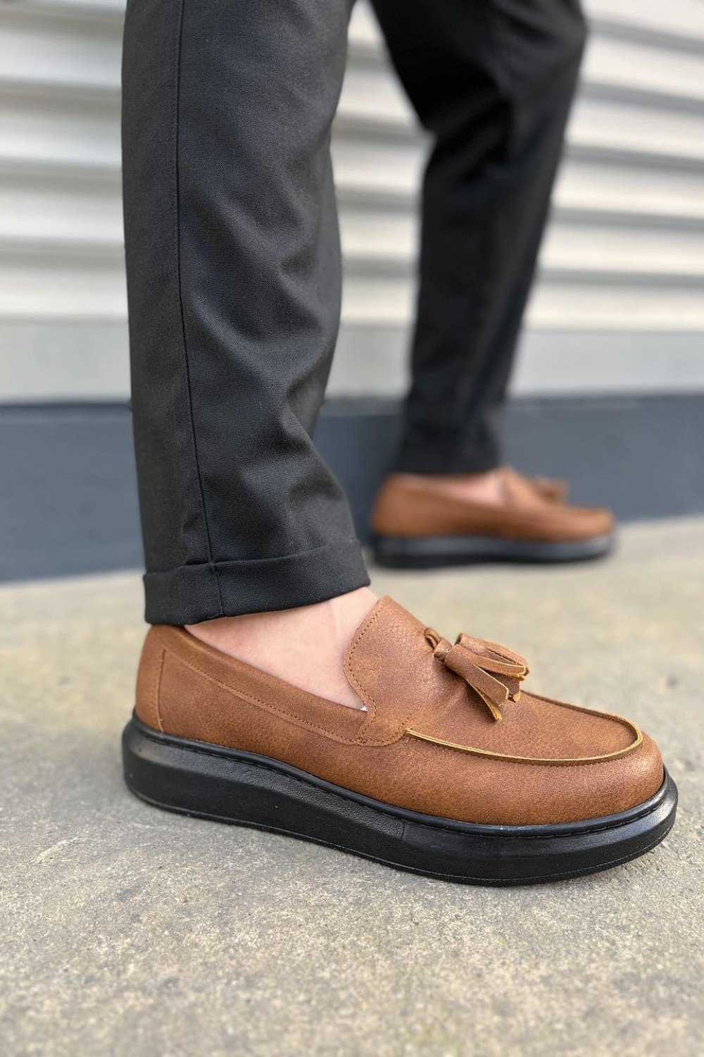 JY154 Blaze Bağcıksız Püsküllü Cilt Erkek Günlük Spor Klasik Ayakkabı CST - Taba JY154 Blaze Bağcıksız Püsküllü Cilt Erkek Günlük Spor Klasik Ayakkabı CST - Taba