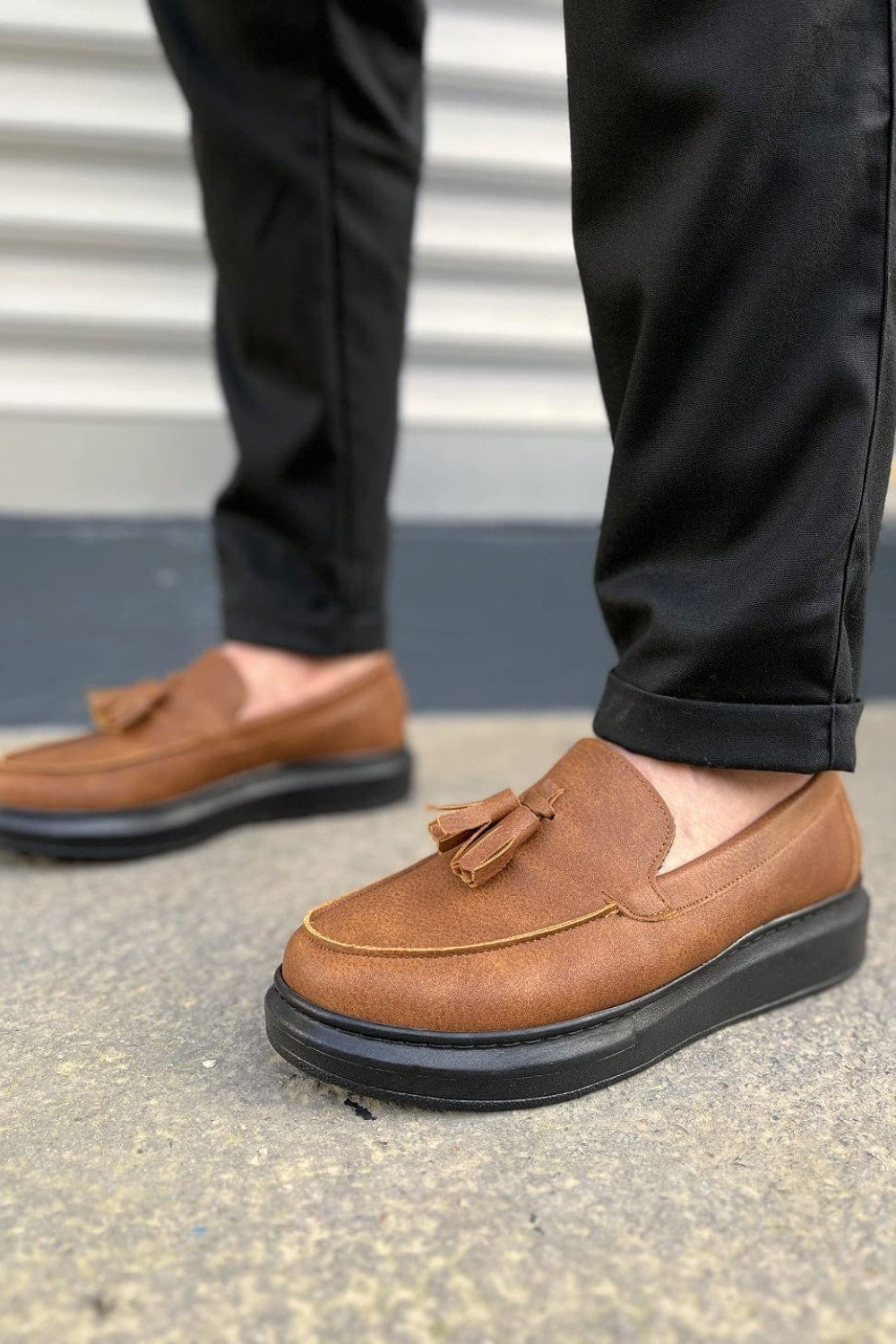 JY154 Blaze Bağcıksız Püsküllü Cilt Erkek Günlük Spor Klasik Ayakkabı CST - Taba JY154 Blaze Bağcıksız Püsküllü Cilt Erkek Günlük Spor Klasik Ayakkabı CST - Taba