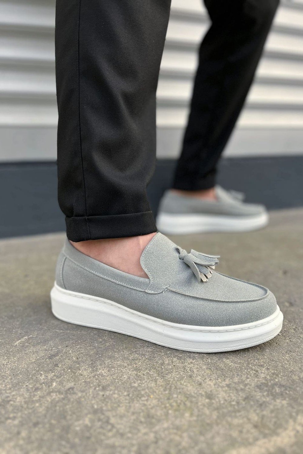 JY154 Blaze Bağcıksız Püsküllü Süet Erkek Günlük Spor Klasik Ayakkabı SBT - Gri JY154 Blaze Bağcıksız Püsküllü Süet Erkek Günlük Spor Klasik Ayakkabı SBT - Gri