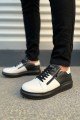 JY155 Warrior Bağcıklı ve Fermuarlı Cilt Erkek Günlük Sneaker Ayakkabı CST - Siyah/Beyaz JY155 Warrior Bağcıklı ve Fermuarlı Cilt Erkek Günlük Sneaker Ayakkabı CST - Siyah/Beyaz