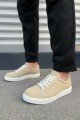 JY165 Elite Bağcıklı Süet Erkek Günlük Sneaker Ayakkabı SBT - Krem