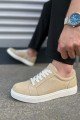 JY165 Elite Bağcıklı Süet Erkek Günlük Sneaker Ayakkabı SBT - Krem