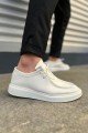 JY170 Tornado Bağcıklı Cilt Erkek Günlük Spor Klasik Ayakkabı CBT - Beyaz