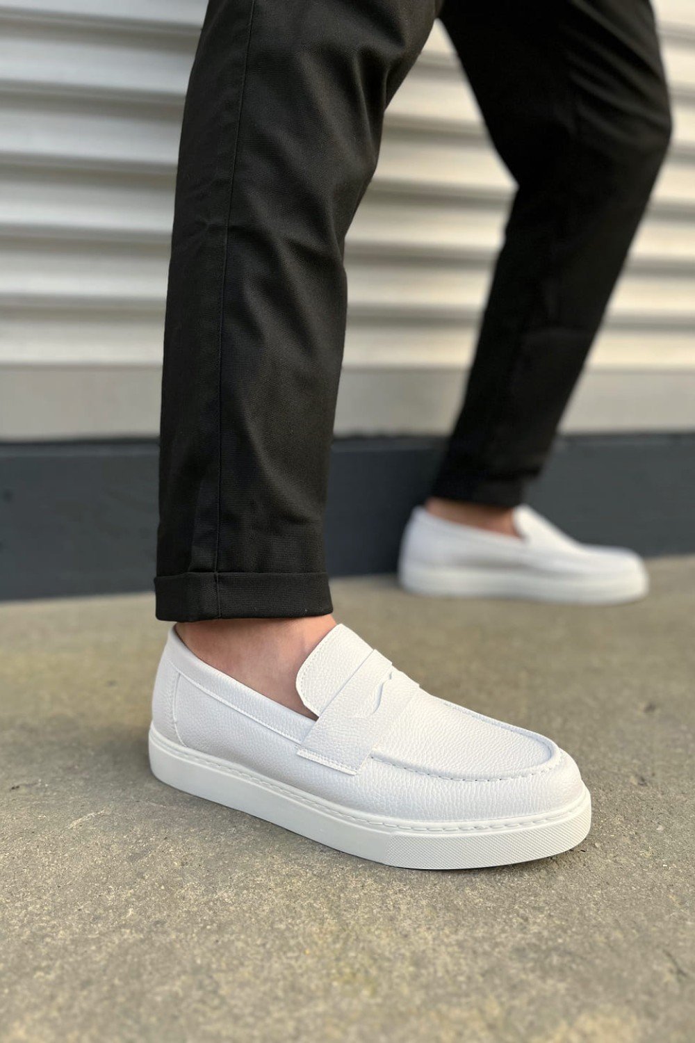 JY180 Estilo X Bağcıksız Cilt Erkek Günlük Spor Klasik Ayakkabı CBT - Beyaz JY180 Estilo X Bağcıksız Cilt Erkek Günlük Spor Klasik Ayakkabı CBT - Beyaz