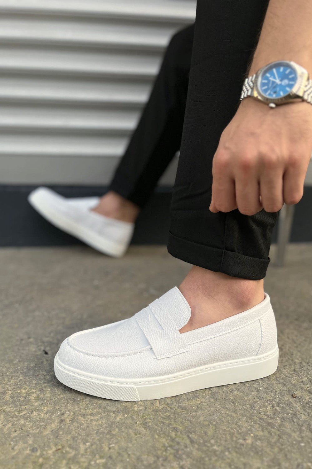 JY180 Estilo X Bağcıksız Cilt Erkek Günlük Spor Klasik Ayakkabı CBT - Beyaz JY180 Estilo X Bağcıksız Cilt Erkek Günlük Spor Klasik Ayakkabı CBT - Beyaz