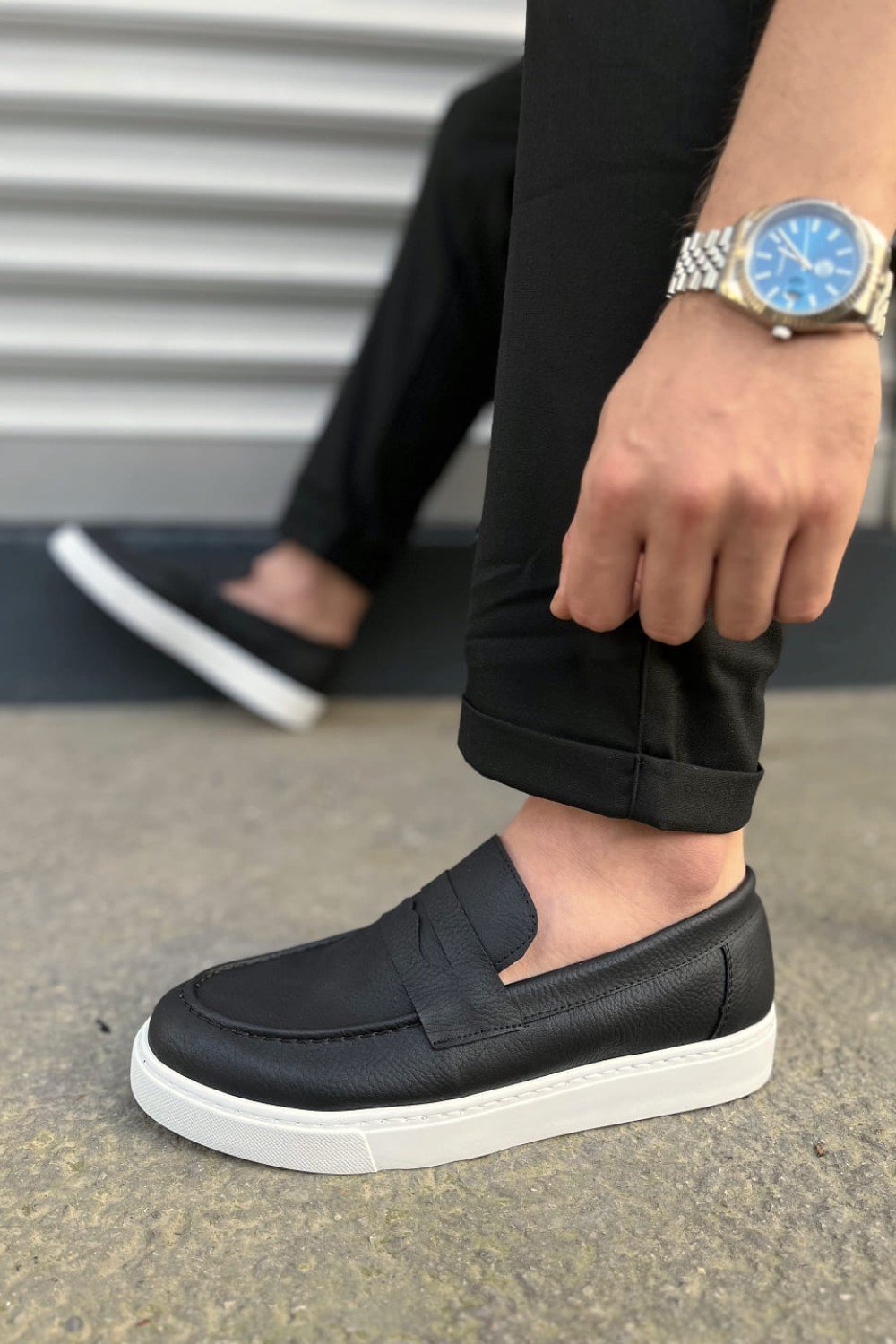 JY180 Estilo X Bağcıksız Cilt Erkek Günlük Spor Klasik Ayakkabı CBT - Siyah JY180 Estilo X Bağcıksız Cilt Erkek Günlük Spor Klasik Ayakkabı CBT - Siyah