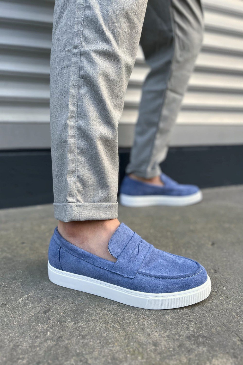 JY180 Estilo X Bağcıksız Süet Erkek Günlük Spor Klasik Ayakkabı SBT - Mavi JY180 Estilo X Bağcıksız Süet Erkek Günlük Spor Klasik Ayakkabı SBT - Mavi