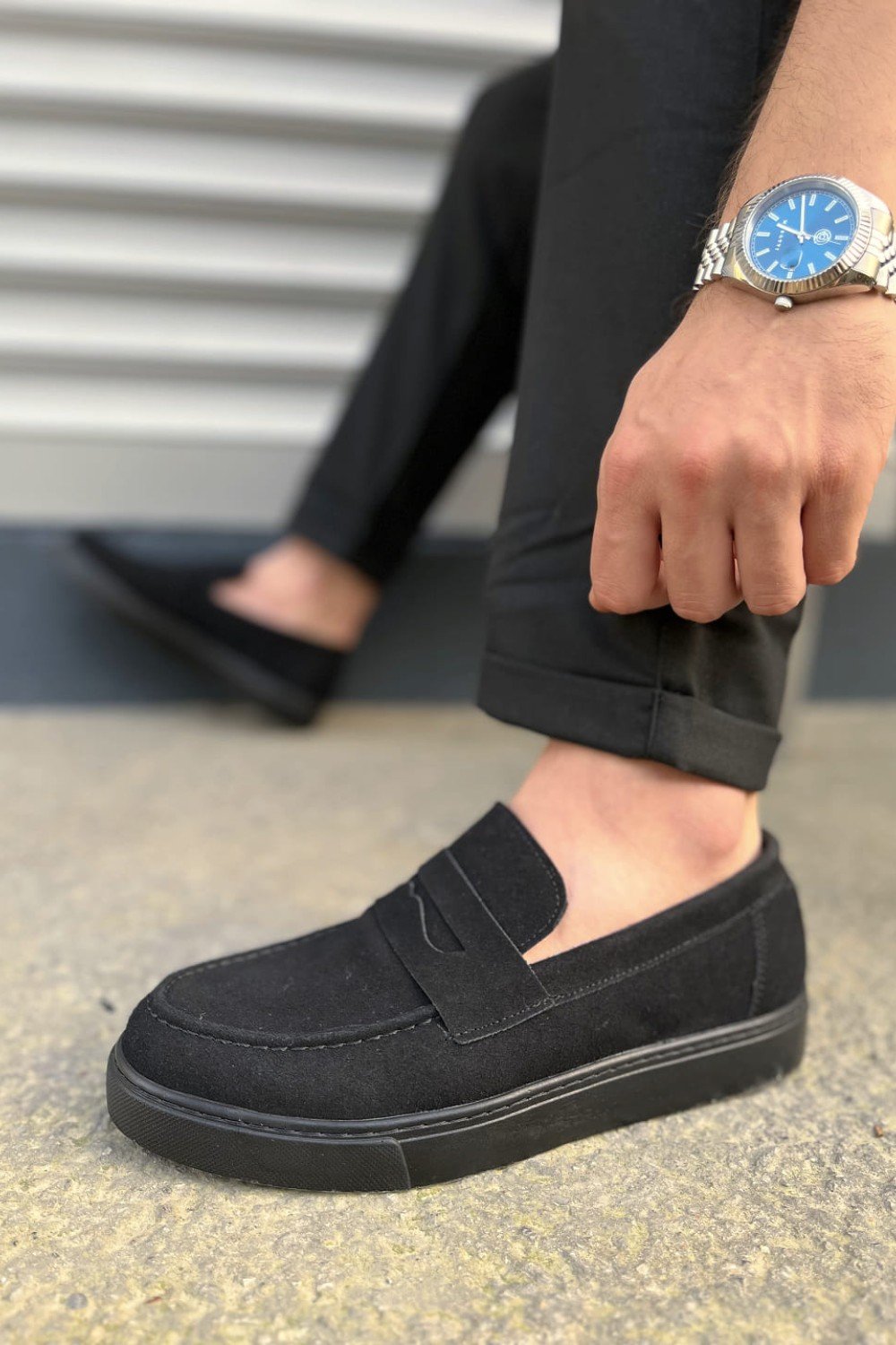 JY180 Estilo X Bağcıksız Süet Erkek Günlük Spor Klasik Ayakkabı SST - Siyah JY180 Estilo X Bağcıksız Süet Erkek Günlük Spor Klasik Ayakkabı SST - Siyah