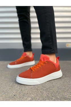 JY204 Flex Bağcıklı Keten Kumaş Erkek Günlük Sneaker Ayakkabı KBT - Turuncu JY204 Flex Bağcıklı Keten Kumaş Erkek Günlük Sneaker Ayakkabı KBT - Turuncu