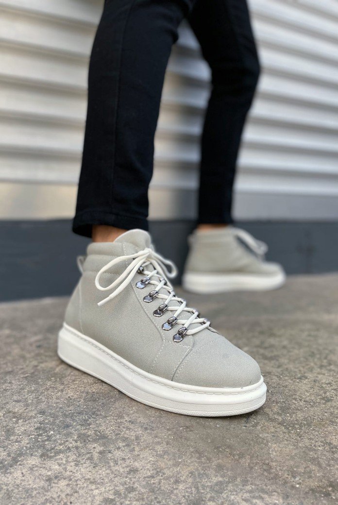 JY206 Ottawa Bağcıklı Ortopedik Taban Süet Erkek Spor Bot SBT - Gri