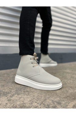 JY207 Oslo Bağcıklı Ortopedik Taban Süet Erkek Spor Bot SBT - Gri