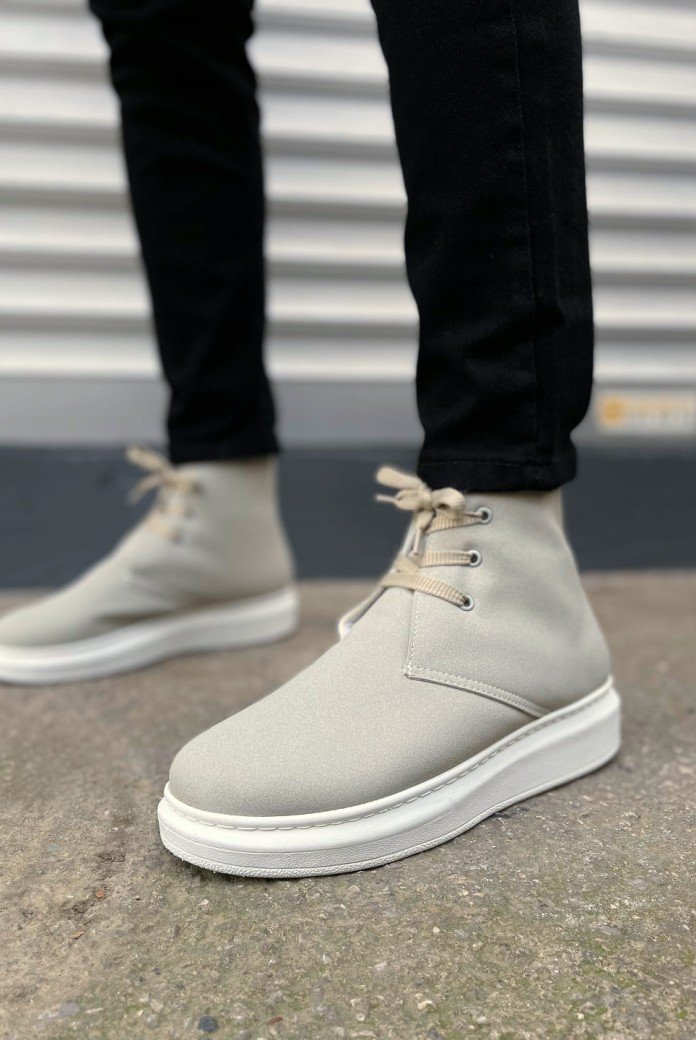 JY207 Oslo Bağcıklı Ortopedik Taban Süet Erkek Spor Bot SBT - Gri