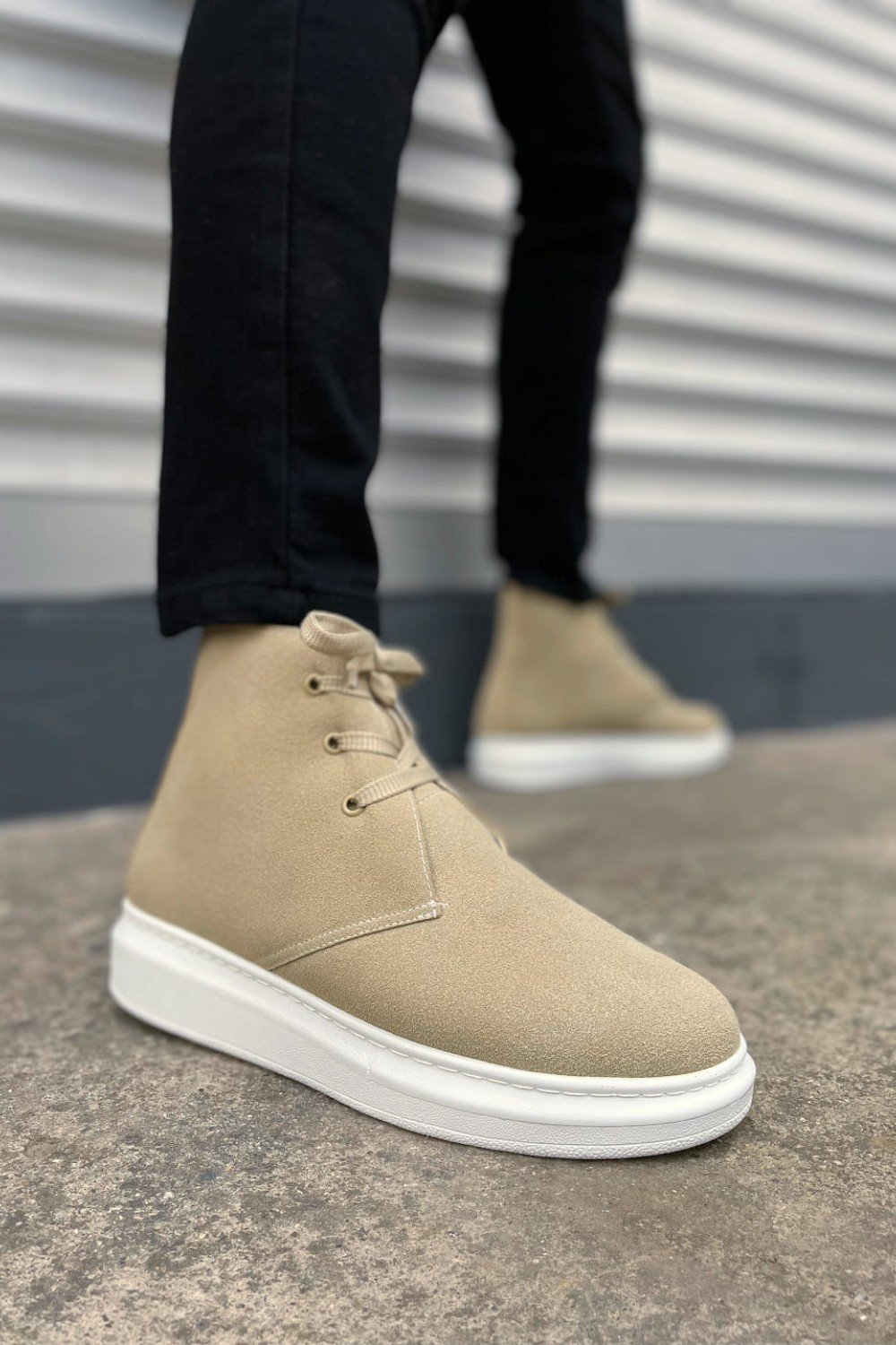 JY207 Oslo Bağcıklı Ortopedik Taban Süet Erkek Spor Bot SBT - Krem JY207 Oslo Bağcıklı Ortopedik Taban Süet Erkek Spor Bot SBT - Krem