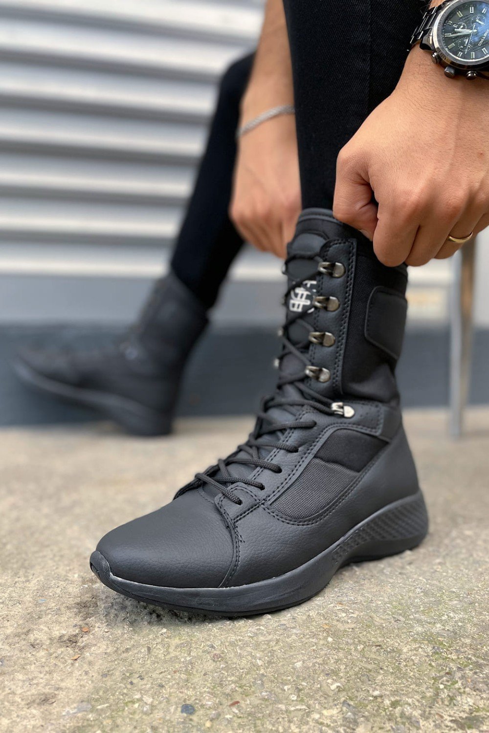 JY799 Verton Bağcıklı Ortopedik Taban Günlük Cilt Erkek Askeri Postal Bot CST Siyah JY799 Verton Bağcıklı Ortopedik Taban Günlük Cilt Erkek Askeri Postal Bot CST Siyah