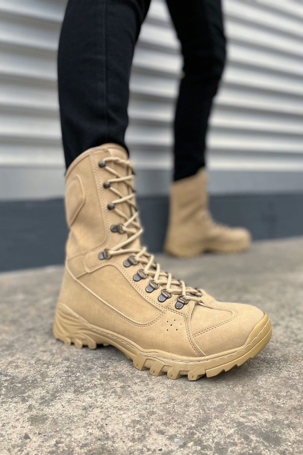 JY999 Strike Bağcıklı Ortopedik Taban Günlük Süet Erkek Askeri Postal Bot SKT Kum JY999 Strike Bağcıklı Ortopedik Taban Günlük Süet Erkek Askeri Postal Bot SKT Kum