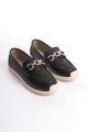LAYLA Bağcıksız Ortopedik Rahat Taban Çiçek Desenli Kadın Babet Ayakkabı CKT - Siyah LAYLA Bağcıksız Ortopedik Rahat Taban Çiçek Desenli Kadın Babet Ayakkabı CKT - Siyah