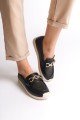 LAYLA Bağcıksız Ortopedik Rahat Taban Çiçek Desenli Kadın Babet Ayakkabı CKT - Siyah LAYLA Bağcıksız Ortopedik Rahat Taban Çiçek Desenli Kadın Babet Ayakkabı CKT - Siyah