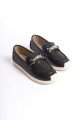 LILY Bağcıksız Ortopedik Rahat Taban Çiçek Desenli Kadın Babet Ayakkabı CKT - Siyah LILY Bağcıksız Ortopedik Rahat Taban Çiçek Desenli Kadın Babet Ayakkabı CKT - Siyah