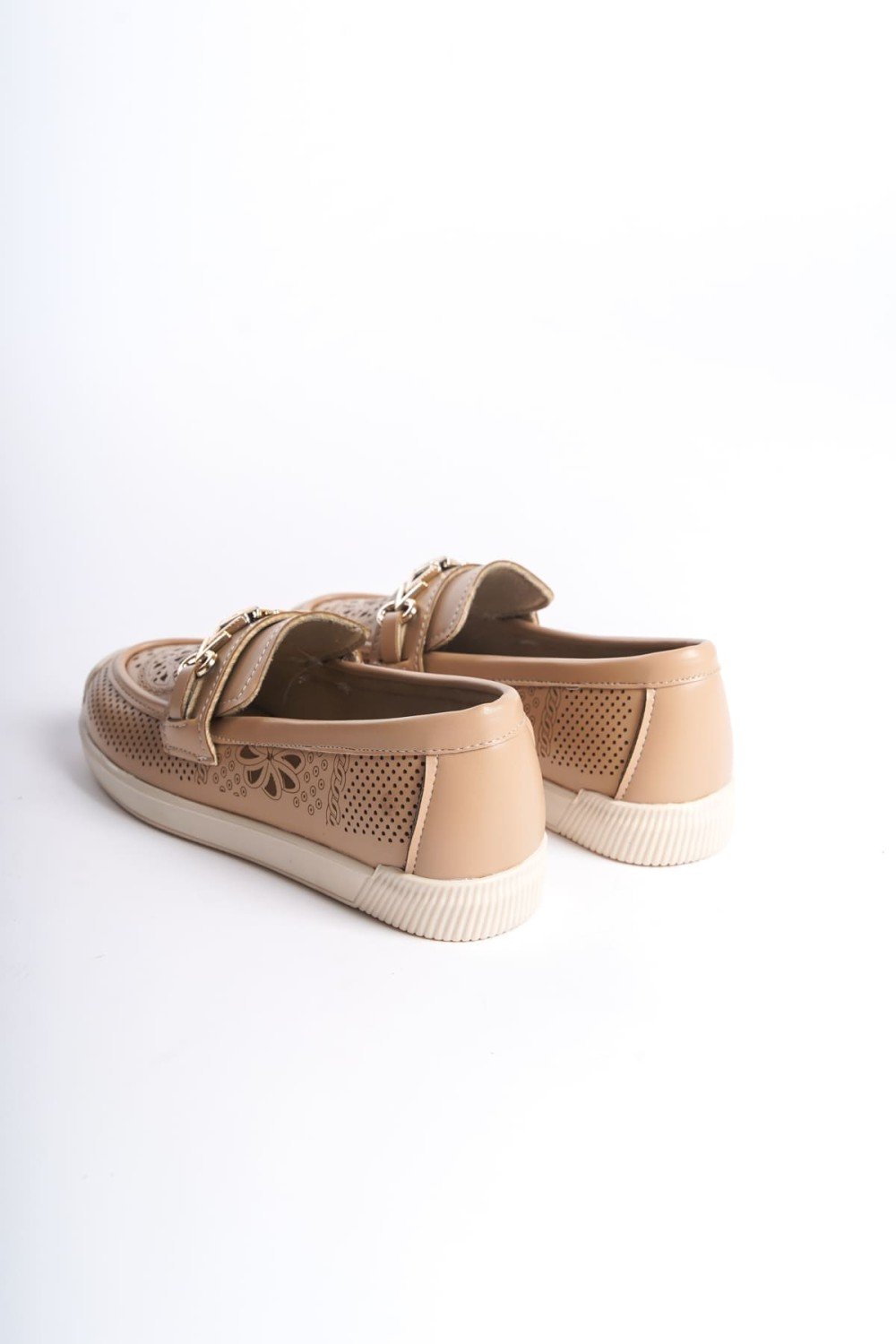 LILY Bağcıksız Ortopedik Rahat Taban Çiçek Desenli Kadın Babet Ayakkabı CKT - Ten LILY Bağcıksız Ortopedik Rahat Taban Çiçek Desenli Kadın Babet Ayakkabı CKT - Ten