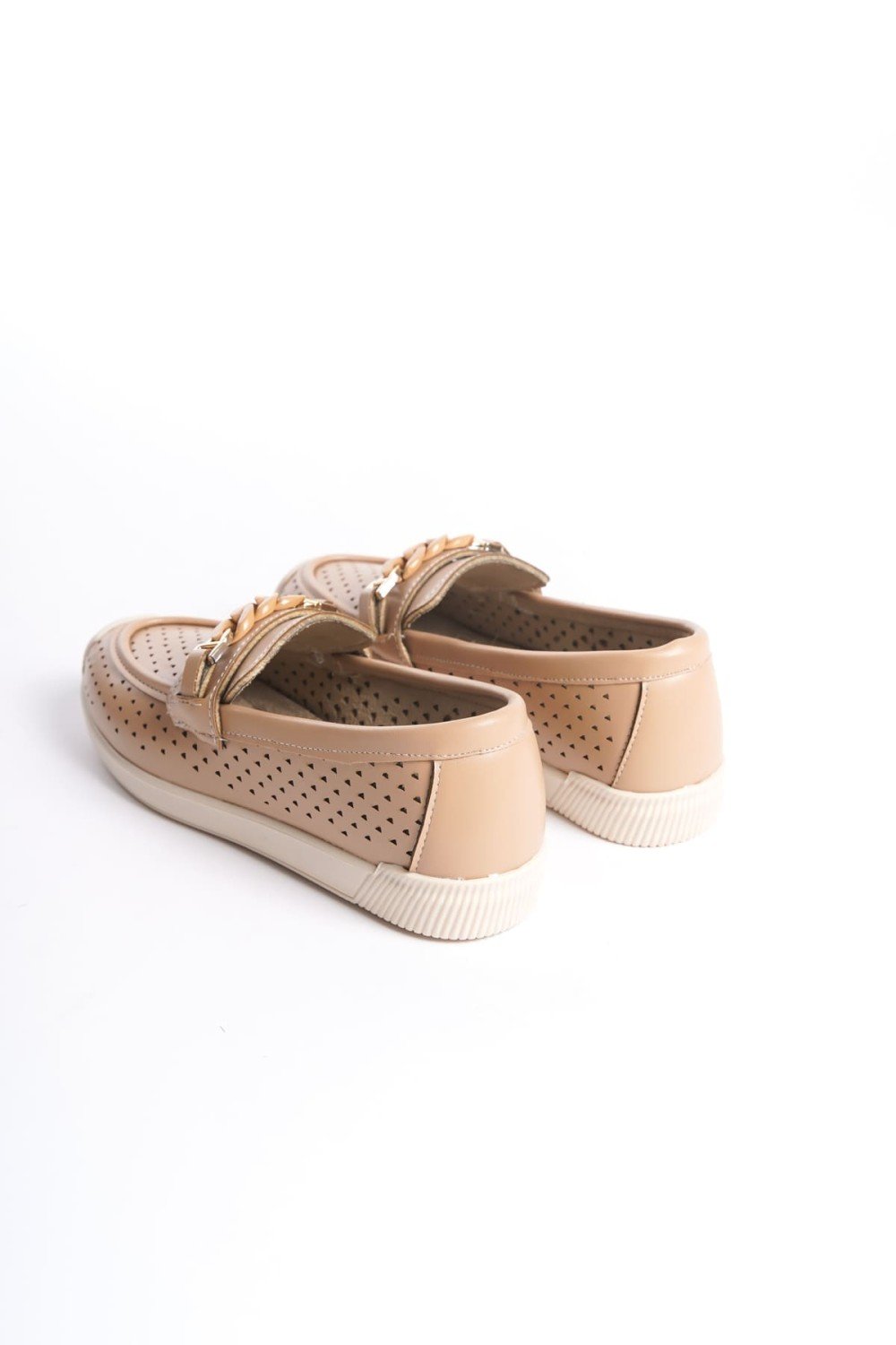 LIZY Bağcıksız Ortopedik Rahat Taban Kalp Desenli Kadın Babet Ayakkabı CKT - Ten LIZY Bağcıksız Ortopedik Rahat Taban Kalp Desenli Kadın Babet Ayakkabı CKT - Ten